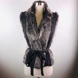 NWT XoXo Grey Faux Fur Vest